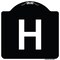 Signmission Sign with Letter H Heavy-Gauge Aluminum Architectural Sign, 18" x 18", BW-1818-22950 A-DES-BW-1818-22950 - alternate 1